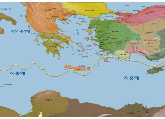 바울의 로마여행 지도